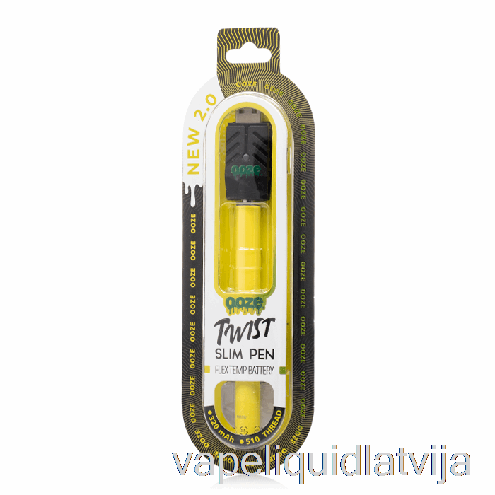 Ooze Slim Twist Pildspalva 2.0 Flex Temp Baterija Maigs Dzeltens Vape šķidrums